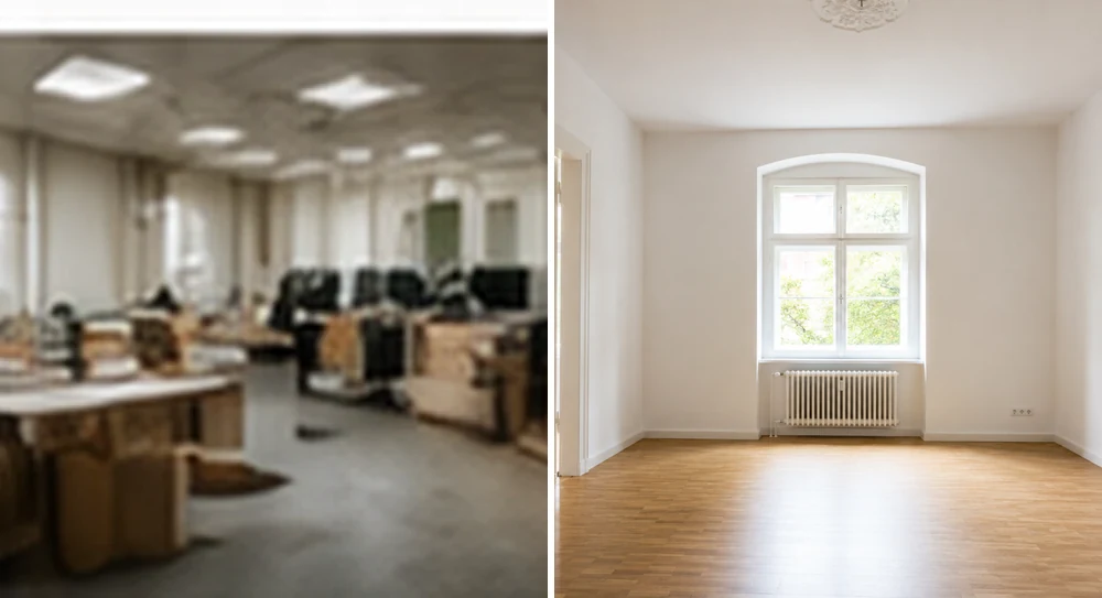 Gewerbefläche vor einer Räumung